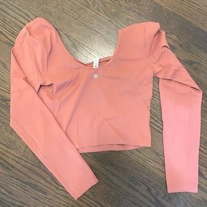 Long sleeve align crop shirt